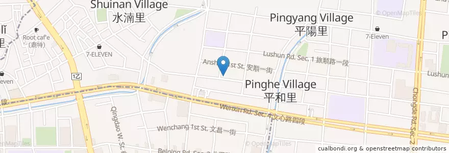 Mapa de ubicacion de 歐米夏 en Taiwan, Taichung, 北屯區.