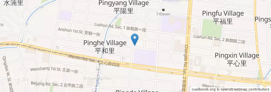 Mapa de ubicacion de 愛子小學堂 en Taïwan, Taichung, 北屯區.