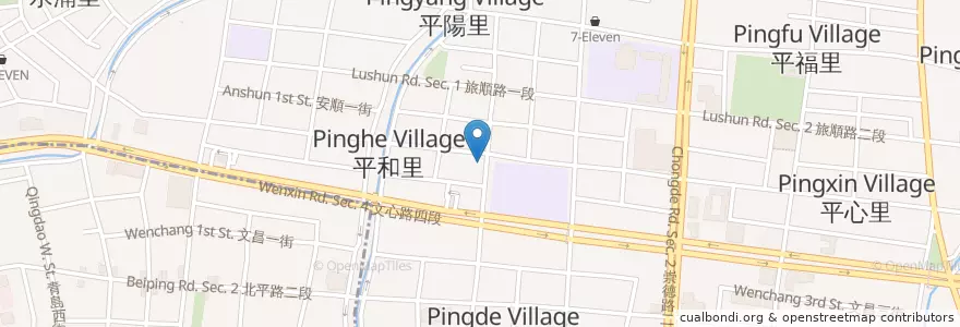 Mapa de ubicacion de 皮亞傑新數學 en Тайвань, Тайчжун, 北屯區.