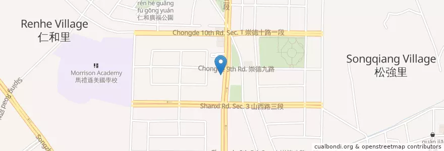 Mapa de ubicacion de TGB很牛炭燒牛排 en 타이완, 타이중 시, 베이툰 구.