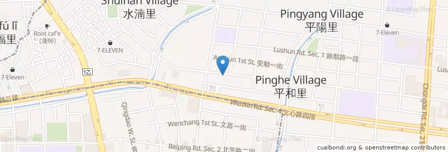 Mapa de ubicacion de 越南經典 en Taiwan, Taichung, Beitun District.