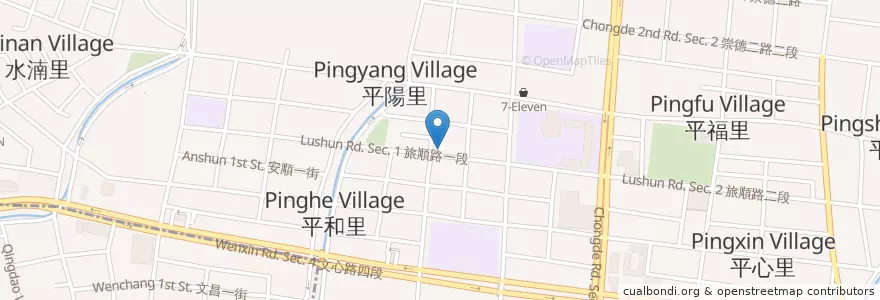 Mapa de ubicacion de 馨苗托嬰中心 en Taiwan, Taichung, 北屯區.