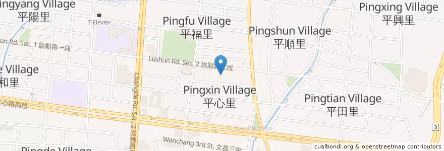 Mapa de ubicacion de 馨苗托嬰中心 en تایوان, تایچونگ, 北屯區.