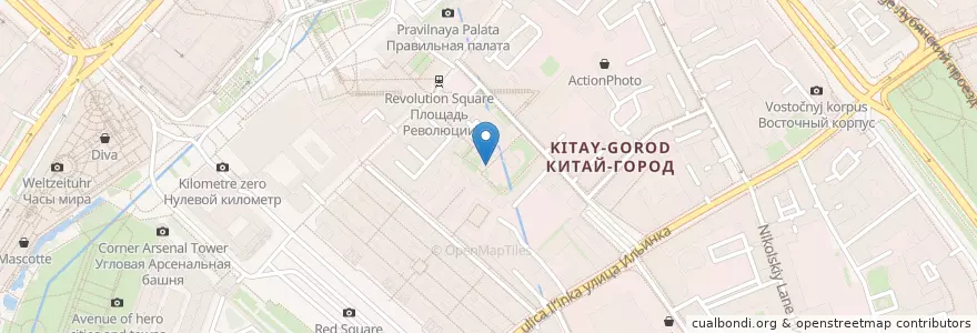 Mapa de ubicacion de Трапезная en Rússia, Distrito Federal Central, Москва, Центральный Административный Округ, Тверской Район.