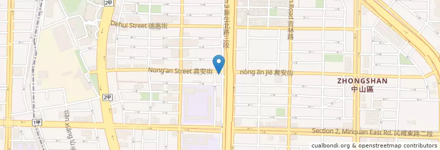 Mapa de ubicacion de 甘蔗雞便當專賣店 en 臺灣, 新北市, 臺北市, 中山區.