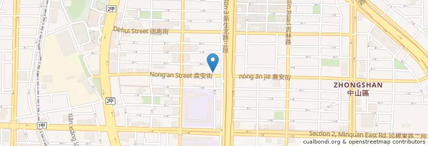 Mapa de ubicacion de 築間幸福鍋物 en تایوان, 新北市, تایپه, 中山區.