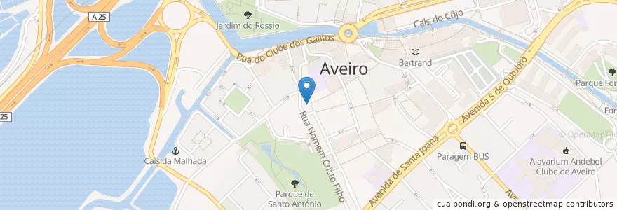 Mapa de ubicacion de O Adriano en 葡萄牙, Aveiro, Centro, Baixo Vouga, Aveiro, Glória E Vera Cruz.