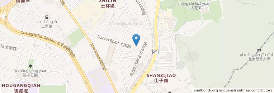 Mapa de ubicacion de Noodle Soup Shilin en Taiwan, Nuova Taipei, Taipei, 士林區.