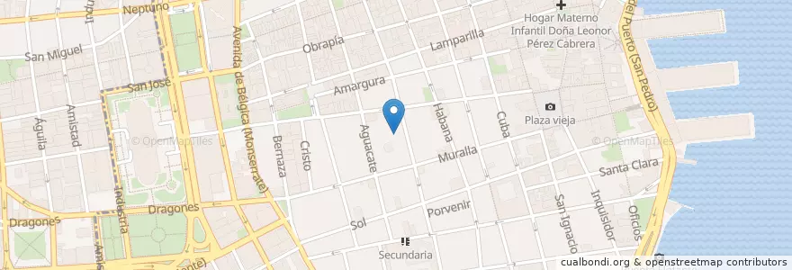 Mapa de ubicacion de Centro A+ Espacios Adolescentes en کوبا, La Habana, La Habana Vieja.