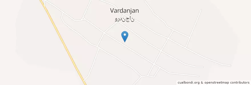 Mapa de ubicacion de وردنجان en Irão, استان چهارمحال و بختیاری, شهرستان بن, بخش مرکزی, دهستان وردنجان, وردنجان.