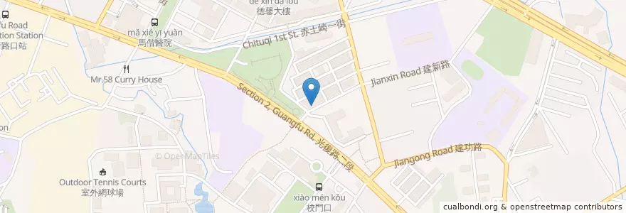 Mapa de ubicacion de 九湯屋 en Tayvan, 臺灣省, Hsinchu, 東區.