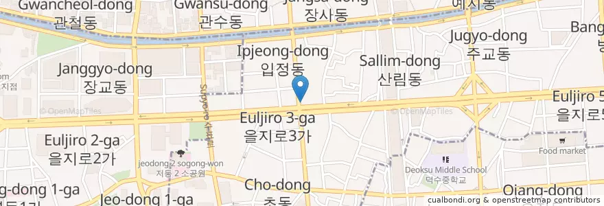 Mapa de ubicacion de 양미옥 en Республика Корея, Сеул, 을지로동.