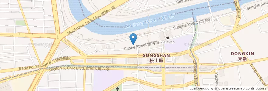 Mapa de ubicacion de 陳董藥燉排骨攤位 en Taiwan, 新北市, Taipei, 松山區.