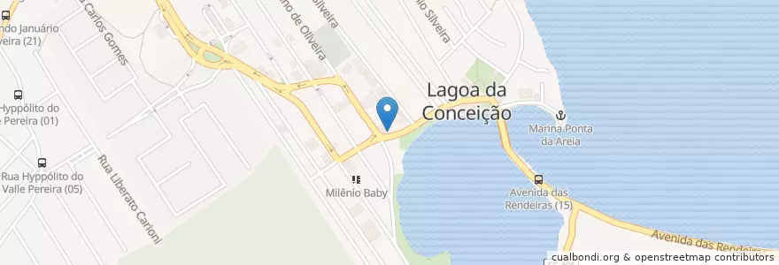 Mapa de ubicacion de Cenrtrinho da Lagoa en 巴西, 南部, 圣卡塔琳娜, Microrregião De Florianópolis, Região Geográfica Intermediária De Florianópolis, 弗洛里亚诺波利斯.