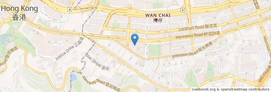 Mapa de ubicacion de 香港超級餐廳 en China, Guangdong, Hong Kong, Hong Kong Island, New Territories, Wan Chai District.