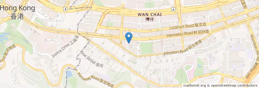 Mapa de ubicacion de 自在農場 en Cina, Guangdong, Hong Kong, Hong Kong, Nuovi Territori, 灣仔區 Wan Chai District.