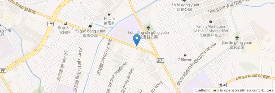 Mapa de ubicacion de 馥鼎排骨酥麵 en Тайвань, Новый Тайбэй, 新莊區.