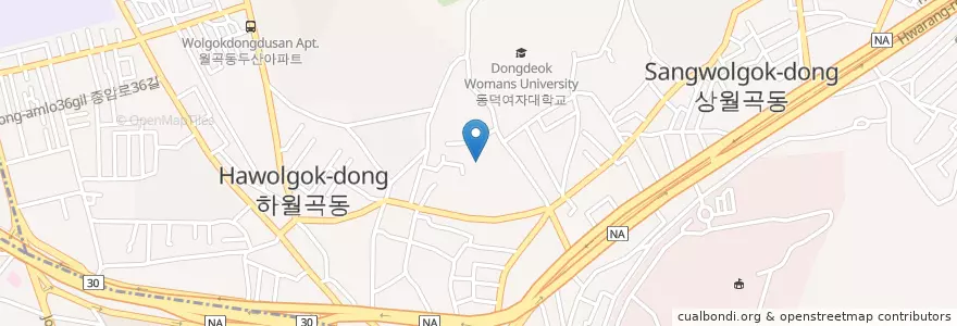 Mapa de ubicacion de 진각종 en South Korea, Seoul, Seongbuk-Gu, Wolgok 2(I)-Dong.