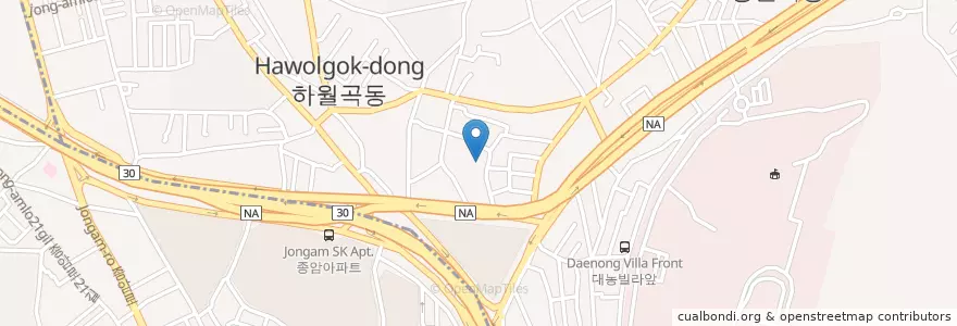Mapa de ubicacion de 월곡감리교회 en Coreia Do Sul, Seul, 성북구, 월곡2동.