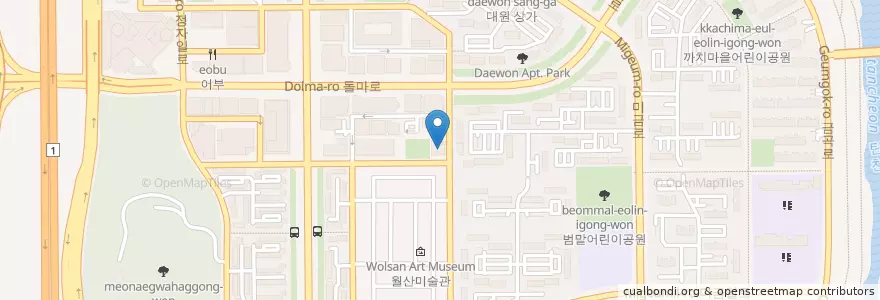Mapa de ubicacion de 구미장로교회 en كوريا الجنوبية, 경기도, 분당구.