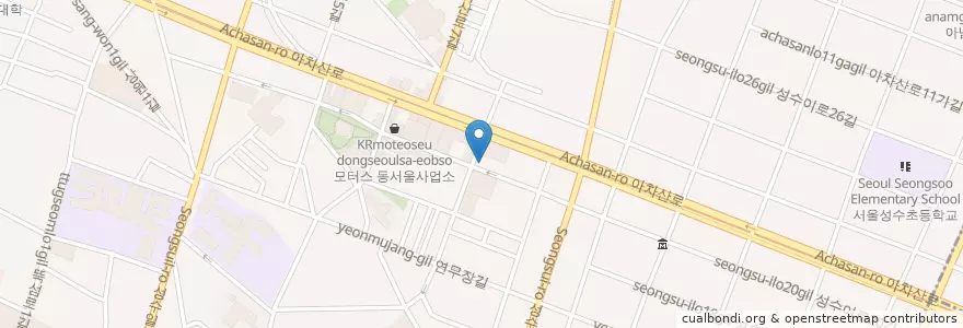 Mapa de ubicacion de 일일향 en Corea Del Sud, Seul, 성동구, 성수2가3동.