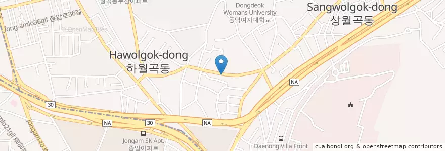 Mapa de ubicacion de 인포숍카페별꼴 en 韩国/南韓, 首尔, 城北區, 월곡2동.