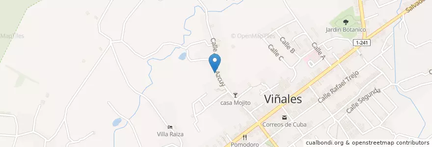 Mapa de ubicacion de Casa del MOJITO en Küba, Pinar Del Río, Viñales.