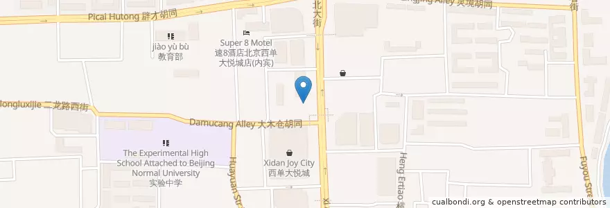 Mapa de ubicacion de ICBC en 中国, 北京市, 河北省, 西城区.