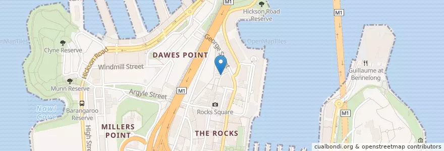 Mapa de ubicacion de Food stands en Australië, Nieuw-Zuid-Wales, Council Of The City Of Sydney, Sydney.