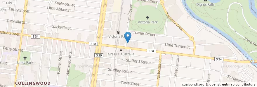 Mapa de ubicacion de Small Talk en Australien, Victoria, City Of Yarra.