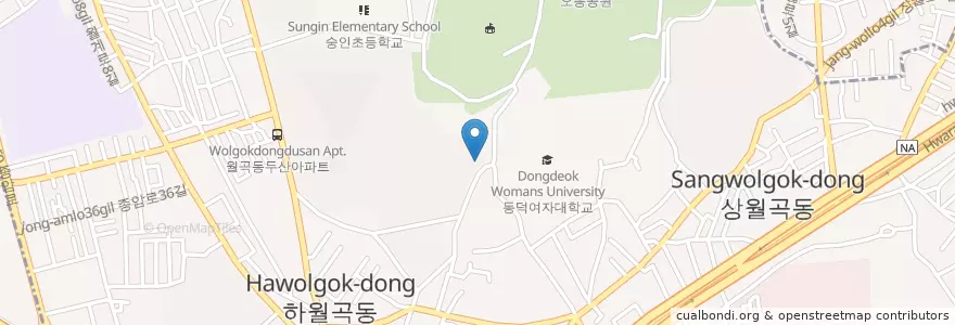 Mapa de ubicacion de 동북제일침례교회 en 대한민국, 서울, 성북구, 월곡1동, 월곡2동.
