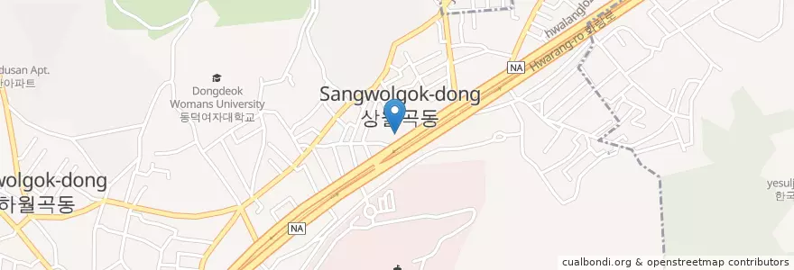 Mapa de ubicacion de 서신교회 en 대한민국, 서울, 성북구, 월곡2동.
