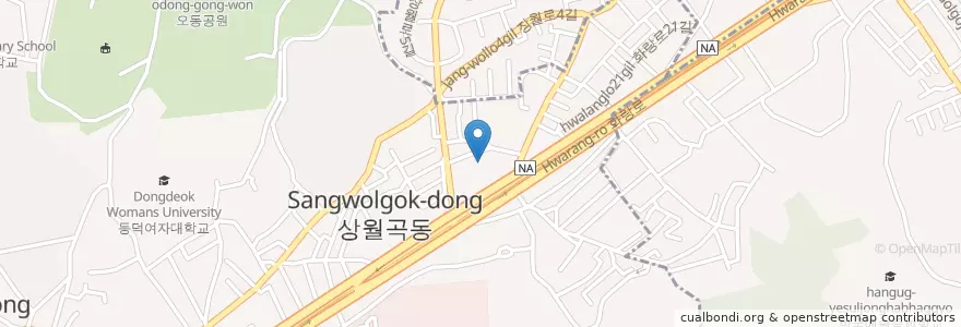 Mapa de ubicacion de 월곡중학교 en 대한민국, 서울, 성북구.
