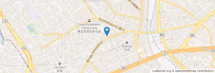 Mapa de ubicacion de モスバーガー en 日本, 东京都/東京都, 渋谷区.