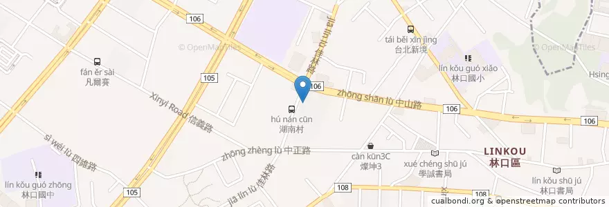 Mapa de ubicacion de 新北市淡水信用合作社林口分社 en تايوان, تايبيه الجديدة, 林口區.