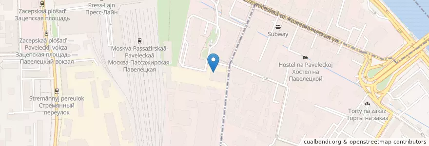 Mapa de ubicacion de Гао en Rusia, Distrito Federal Central, Москва, Distrito Administrativo Central, Даниловский Район, Район Замоскворечье.