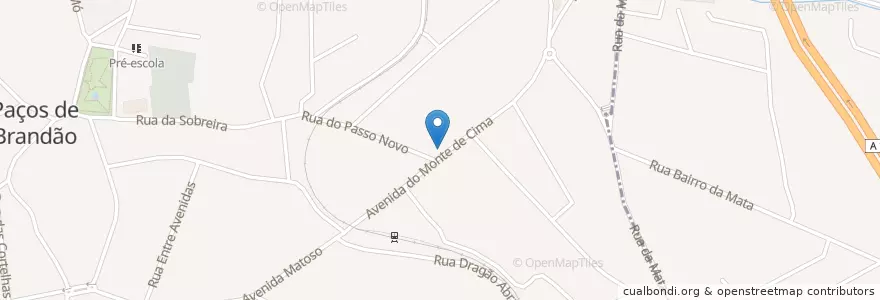 Mapa de ubicacion de Cafetaria Cuore en ポルトガル, Aveiro, ノルテ, Área Metropolitana Do Porto, Santa Maria Da Feira, Paços De Brandão.