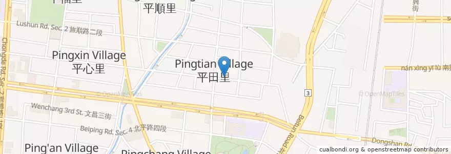 Mapa de ubicacion de 慧文素食 en 台湾, 台中市, 北屯区.