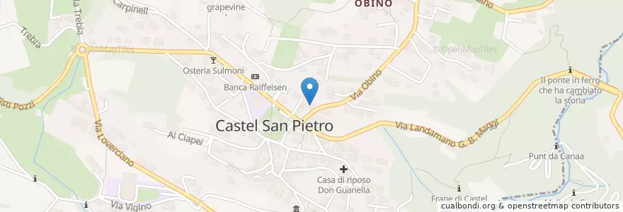 Mapa de ubicacion de Farmacia Ronchi L. e Figlio G en 스위스, Ticino, Distretto Di Mendrisio, Circolo Di Balerna, Castel San Pietro.