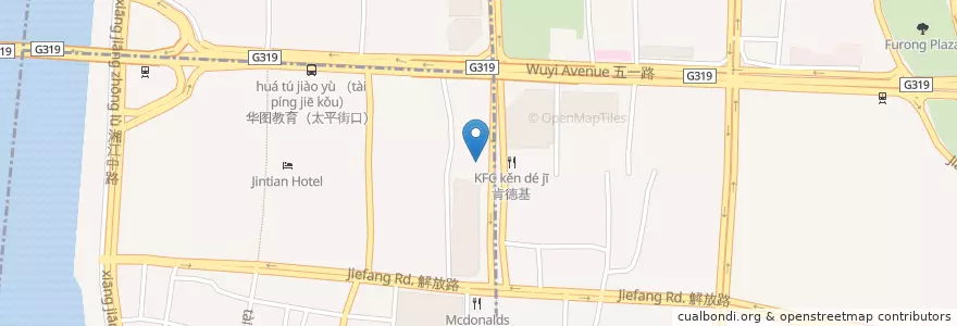 Mapa de ubicacion de Starbucks en 중국, 후난성, 长沙市 / Changsha, 天心区.