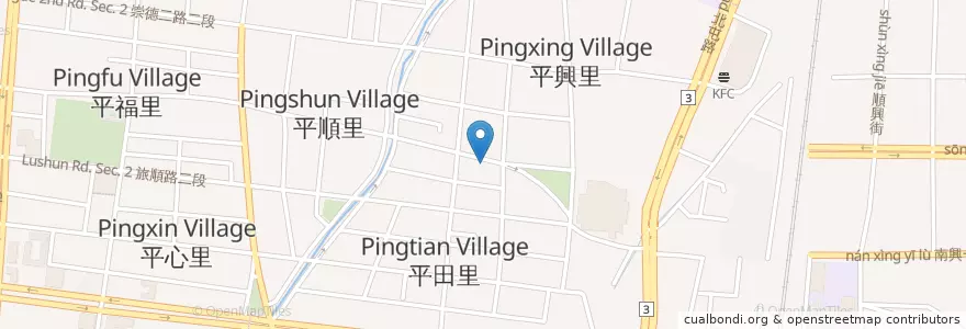 Mapa de ubicacion de 久城素食自助餐 en Taiwan, 臺中市, 北屯區.