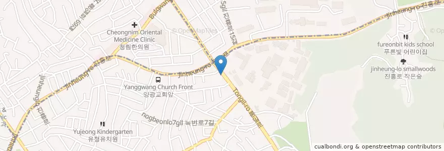 Mapa de ubicacion de 녹번 동물병원 en 韩国/南韓, 首尔, 恩平区.