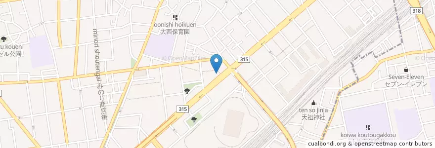 Mapa de ubicacion de 吉野家 en Japon, Tokyo, 葛飾区.