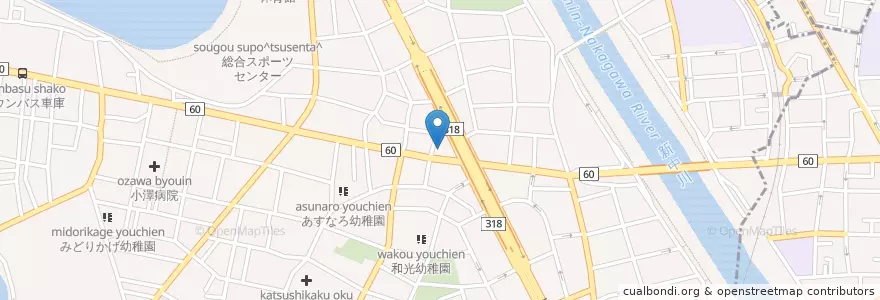 Mapa de ubicacion de デニーズ en Japón, Tokio, Katsushika.
