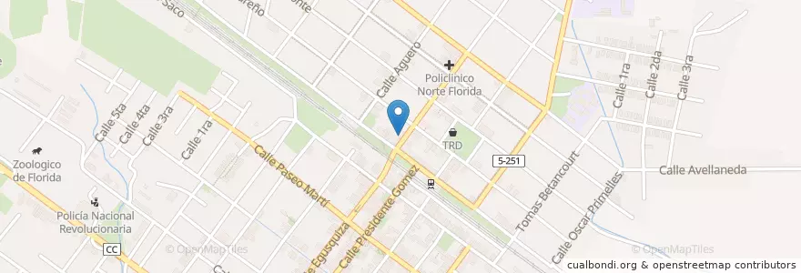 Mapa de ubicacion de Cafetería en Cuba, Camagüey, Florida, Ciudad De Florida.