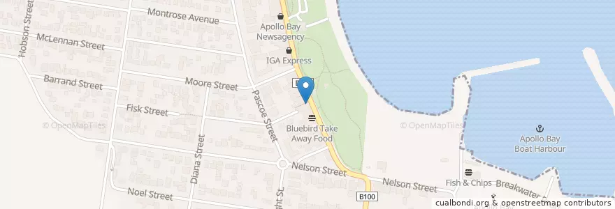 Mapa de ubicacion de Raw Bar en 오스트레일리아, Victoria, Shire Of Colac Otway.