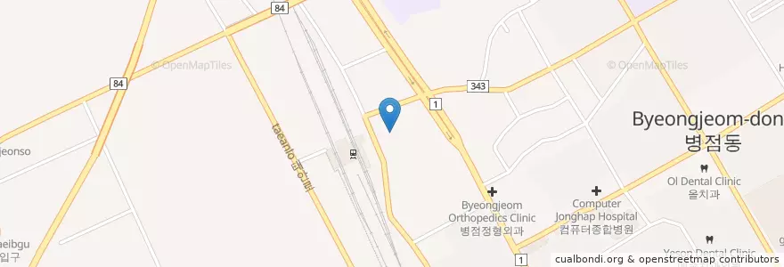 Mapa de ubicacion de Coffee Bay en Korea Selatan, Gyeonggi, 화성시.