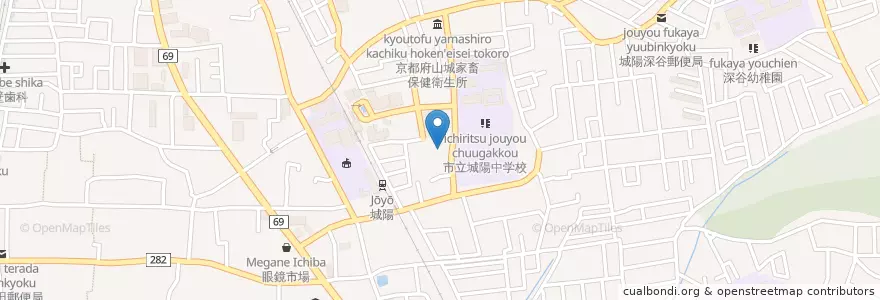 Mapa de ubicacion de Sun Sun Cafe en Japan, Kyoto Prefecture, Joyo.