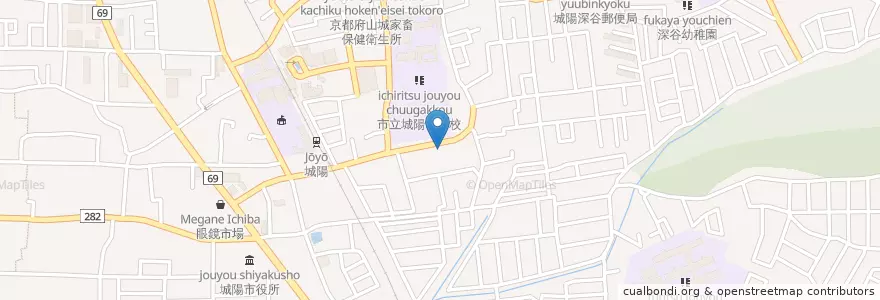 Mapa de ubicacion de 上林動物病院 en ژاپن, 京都府, 城陽市.