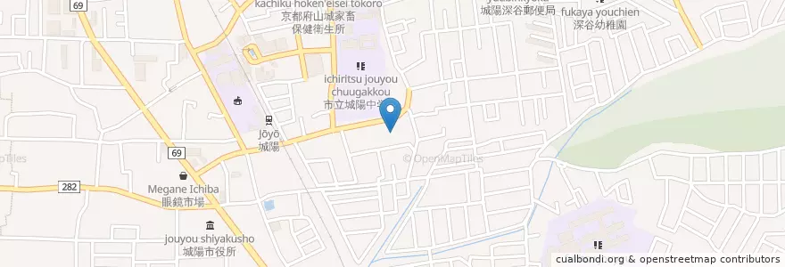 Mapa de ubicacion de 佐々木レディスクリニック en 日本, 京都府, 城陽市.